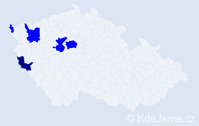 Příjmení: 'Kelnhofer', počet výskytů 7 v celé ČR