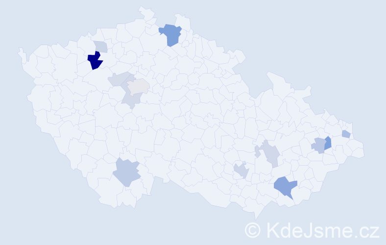 Příjmení: 'Matl', počet výskytů 30 v celé ČR