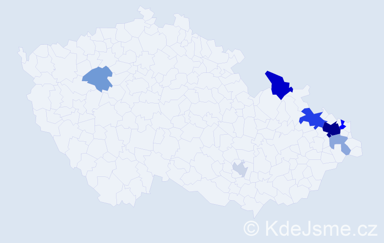 Příjmení: 'Ploskonka', počet výskytů 21 v celé ČR