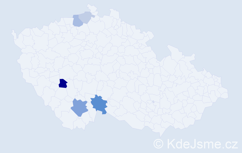 Příjmení: 'Mileretová', počet výskytů 12 v celé ČR
