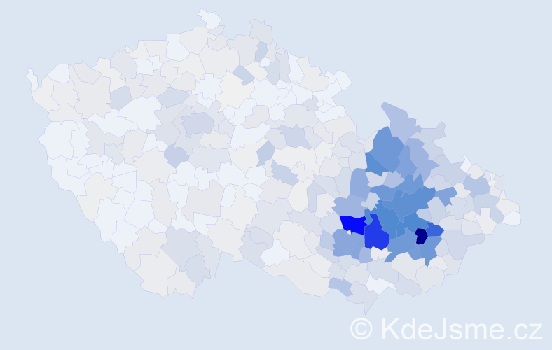 Příjmení: 'Doležel', počet výskytů 2279 v celé ČR