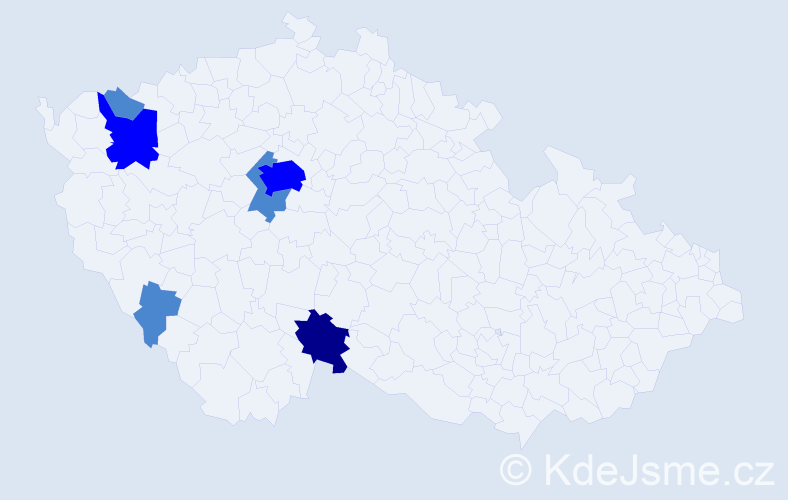 Příjmení: 'Panyová', počet výskytů 10 v celé ČR
