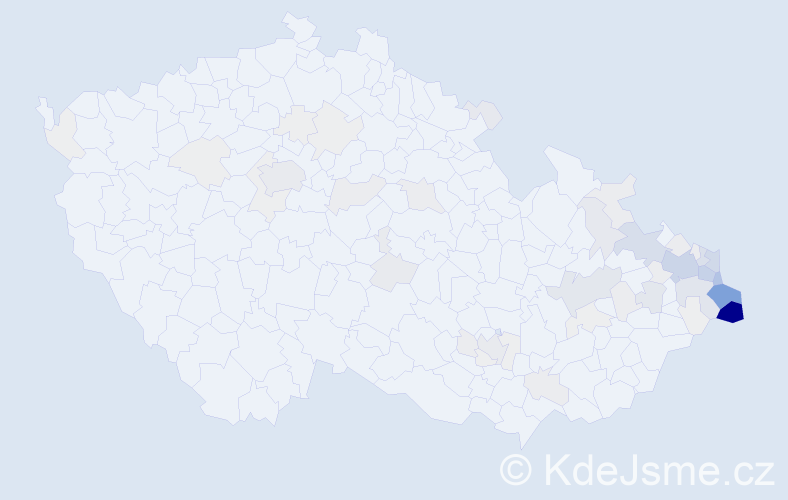Příjmení: 'Szotkowská', počet výskytů 404 v celé ČR