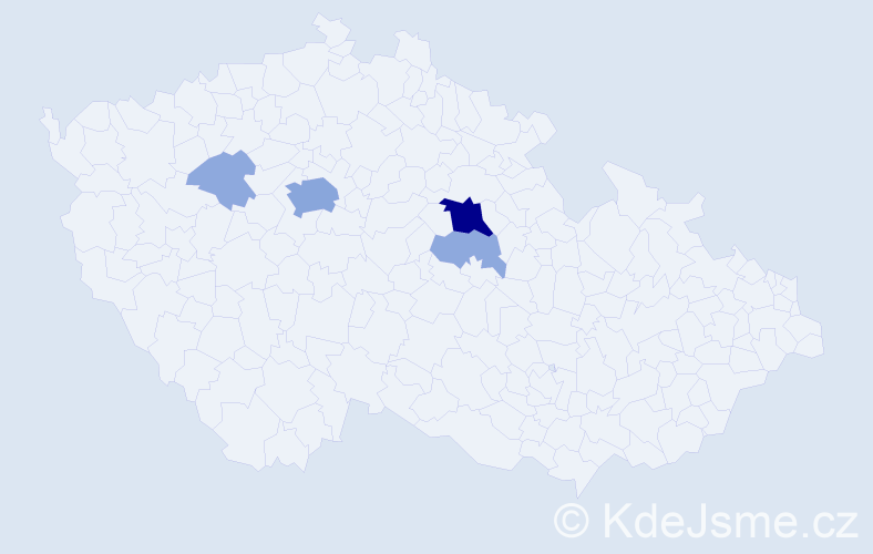 Příjmení: '"Dalla-Valle"', počet výskytů 13 v celé ČR