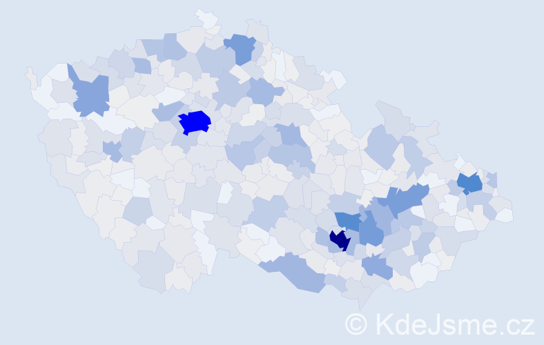 Příjmení: 'Hudec', počet výskytů 2270 v celé ČR