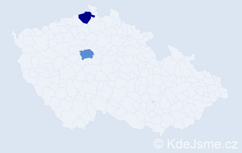 Příjmení: 'Fingl', počet výskytů 5 v celé ČR