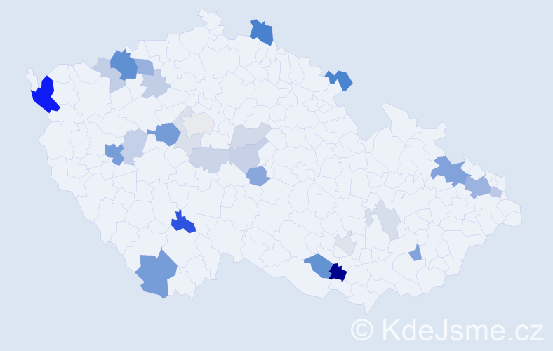 Příjmení: 'Cirok', počet výskytů 78 v celé ČR
