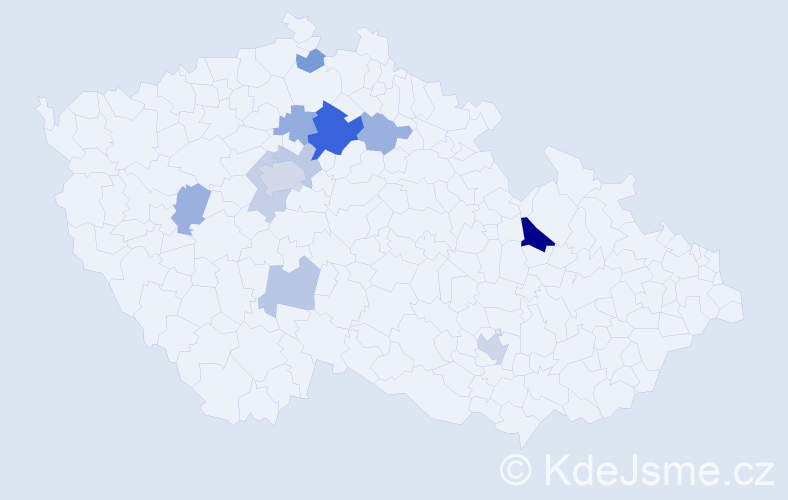 Příjmení: 'Buchnarová', počet výskytů 24 v celé ČR