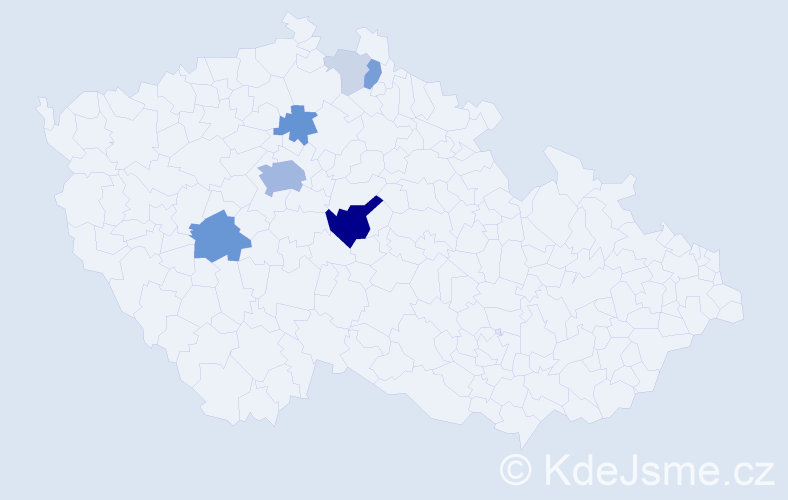 Příjmení: 'Hubrt', počet výskytů 27 v celé ČR
