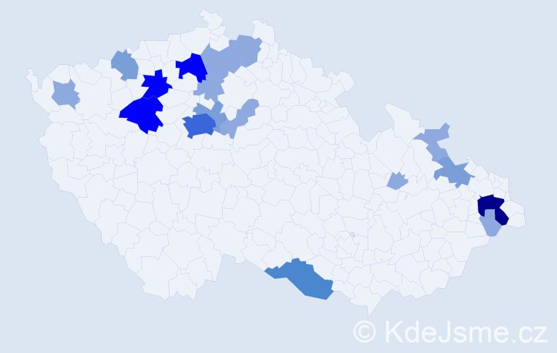 Příjmení: 'Čerňák', počet výskytů 44 v celé ČR