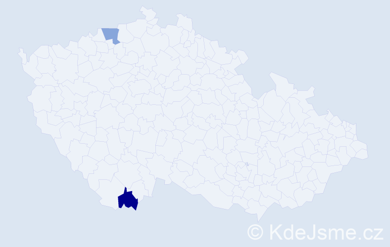 Příjmení: 'Presnyakov', počet výskytů 2 v celé ČR