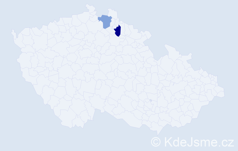 Příjmení: 'Krystan', počet výskytů 6 v celé ČR