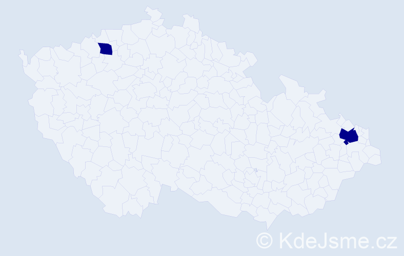 Příjmení: 'Kerlik', počet výskytů 2 v celé ČR