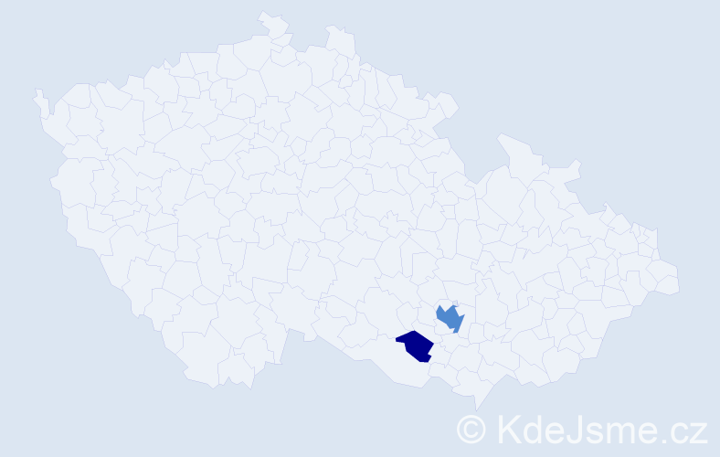 Příjmení: 'Pozidisová', počet výskytů 6 v celé ČR