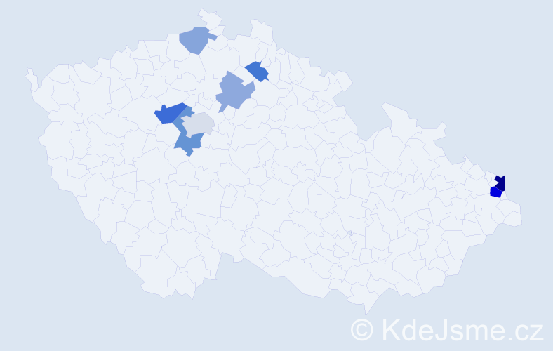 Příjmení: 'Lenghart', počet výskytů 18 v celé ČR