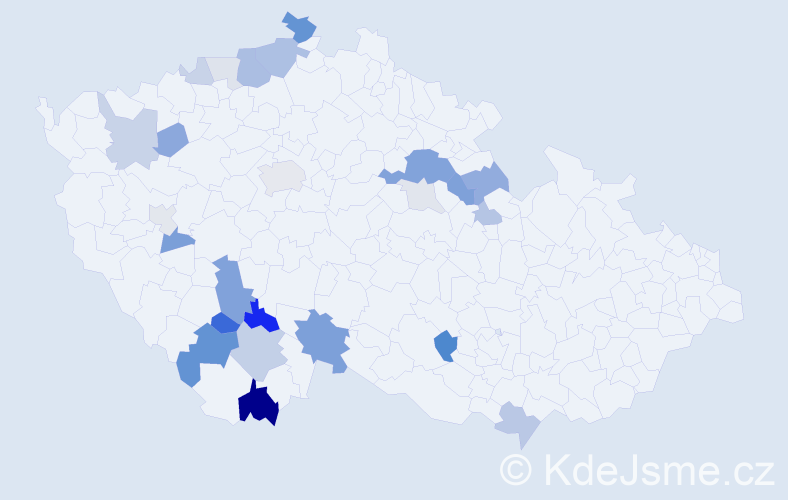 Příjmení: 'Koleš', počet výskytů 67 v celé ČR