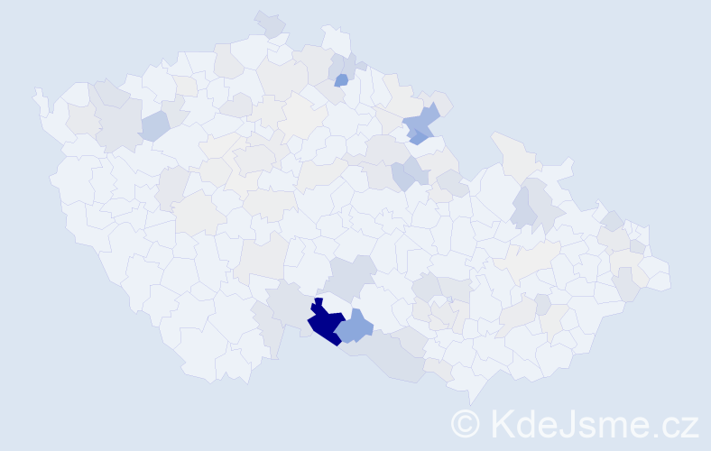 Příjmení: 'Habr', počet výskytů 318 v celé ČR