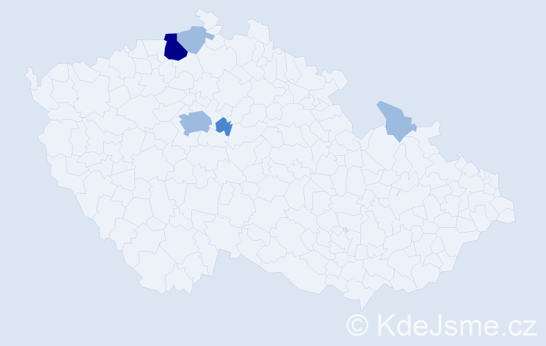 Příjmení: 'Rahm', počet výskytů 9 v celé ČR