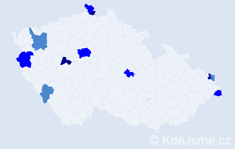 Příjmení: 'Beniačová', počet výskytů 22 v celé ČR