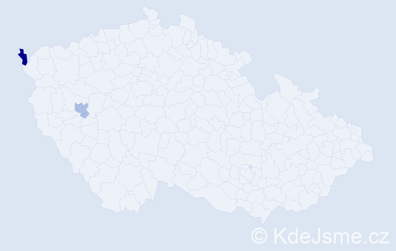 Příjmení: 'Kajkavacová', počet výskytů 2 v celé ČR