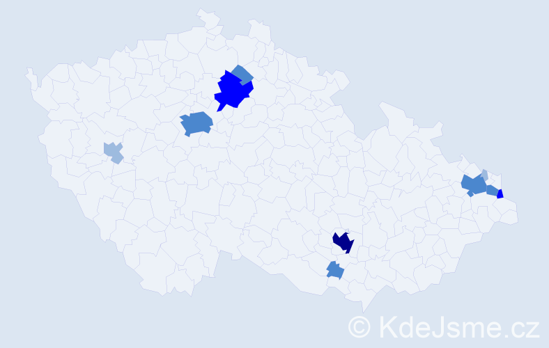 Příjmení: 'Döményová', počet výskytů 22 v celé ČR