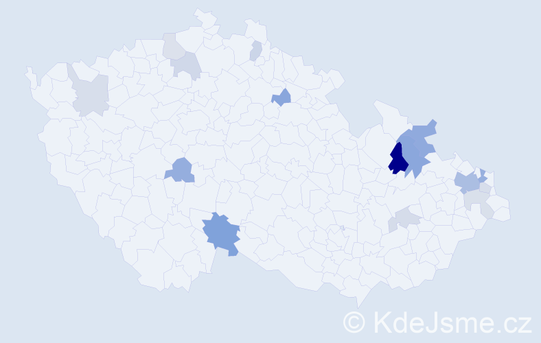 Příjmení: 'Ohrádková', počet výskytů 29 v celé ČR