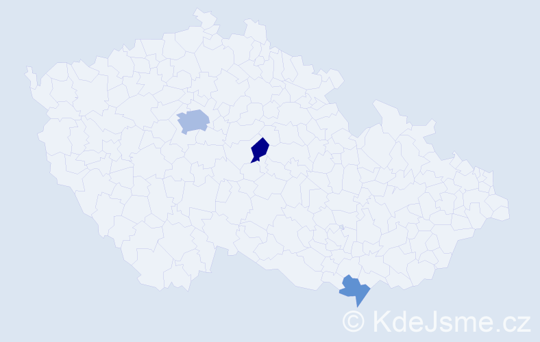 Příjmení: 'Khar', počet výskytů 6 v celé ČR