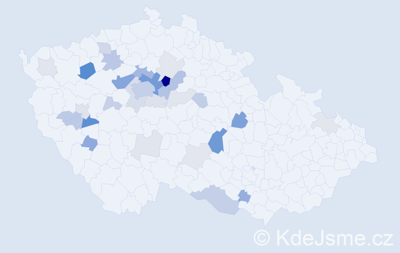 Příjmení: 'Jungrová', počet výskytů 98 v celé ČR