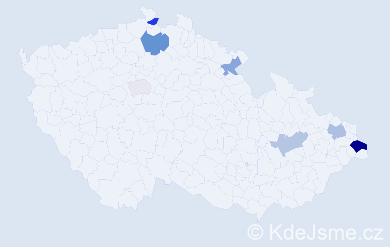 Příjmení: 'Mankovecký', počet výskytů 12 v celé ČR