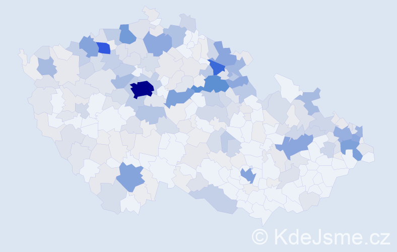 Příjmení: 'Peterová', počet výskytů 1058 v celé ČR