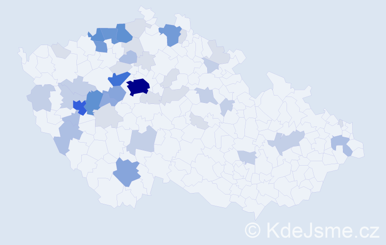 Příjmení: 'Lipertová', počet výskytů 153 v celé ČR