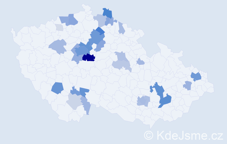 Příjmení: 'Čumpelík', počet výskytů 171 v celé ČR