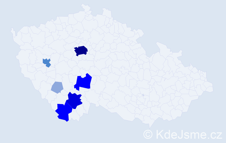 Příjmení: 'Tanzer', počet výskytů 27 v celé ČR