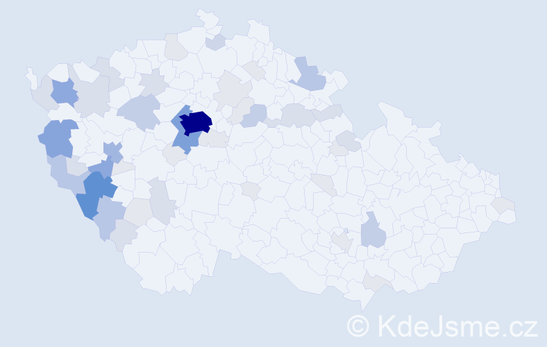 Příjmení: 'Turner', počet výskytů 172 v celé ČR