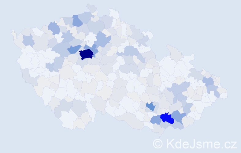 Příjmení: 'Fridrich', počet výskytů 1261 v celé ČR