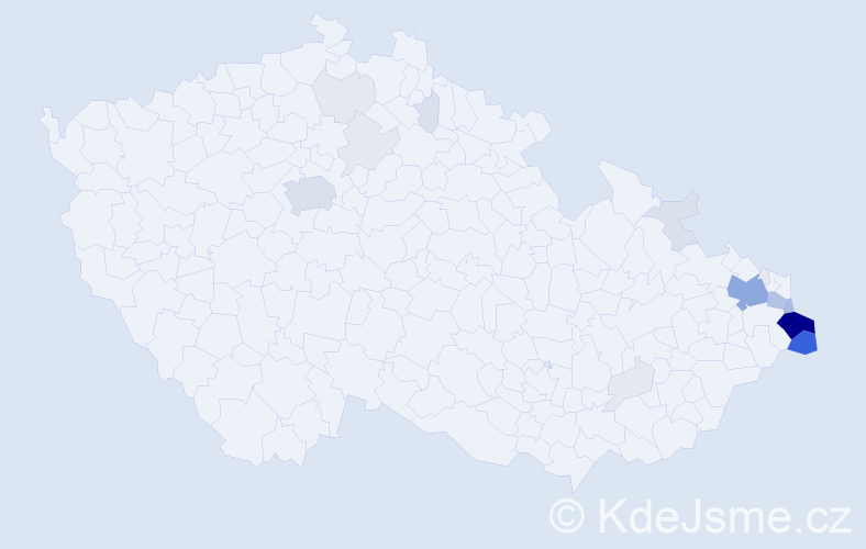 Příjmení: 'Sztefek', počet výskytů 109 v celé ČR