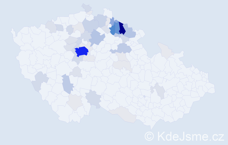 Příjmení: 'Mejsnarová', počet výskytů 219 v celé ČR