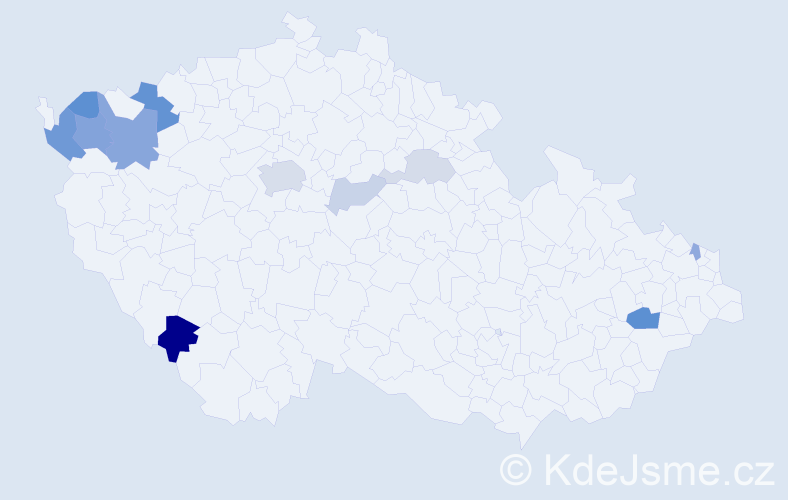Příjmení: 'Cimbalová', počet výskytů 28 v celé ČR