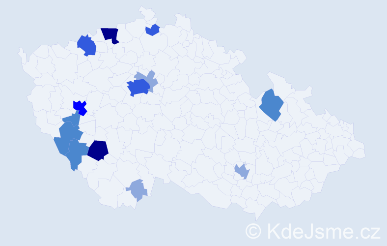 Příjmení: 'Kollros', počet výskytů 34 v celé ČR