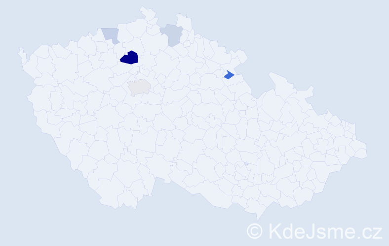 Příjmení: 'Gieci', počet výskytů 9 v celé ČR