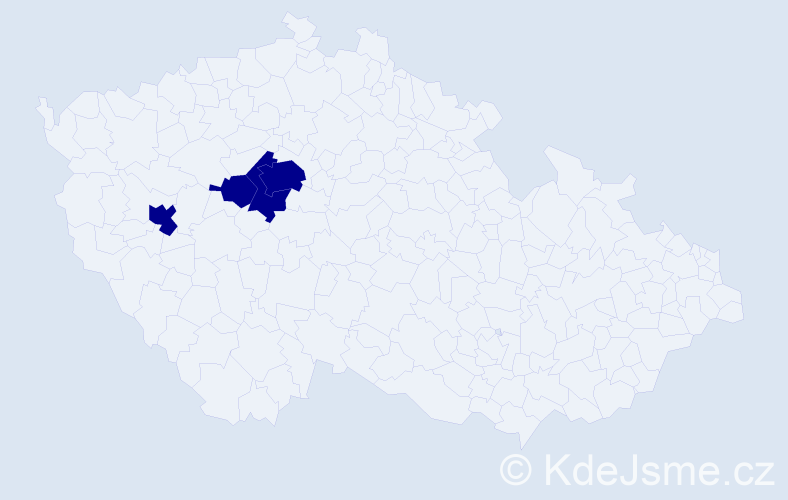 Příjmení: 'Strichová', počet výskytů 4 v celé ČR