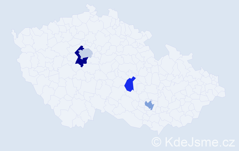 Příjmení: 'Kozáčiková', počet výskytů 8 v celé ČR