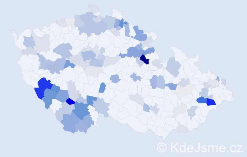 Příjmení: 'Sekyrová', počet výskytů 368 v celé ČR