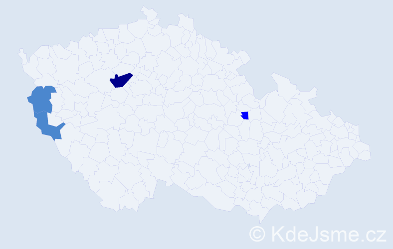Příjmení: 'Dolínský', počet výskytů 7 v celé ČR