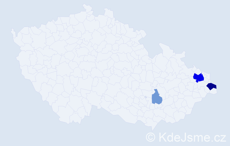 Příjmení: 'Potiorek', počet výskytů 13 v celé ČR