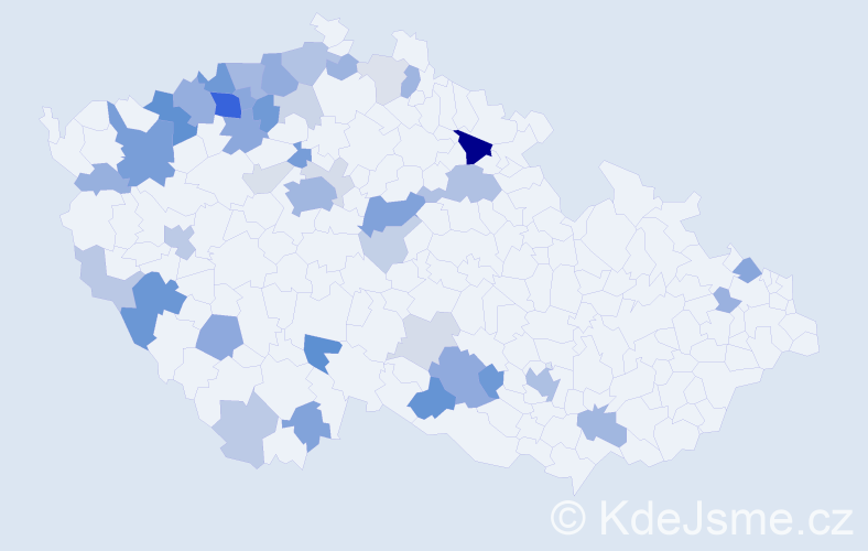 Příjmení: 'Keil', počet výskytů 119 v celé ČR