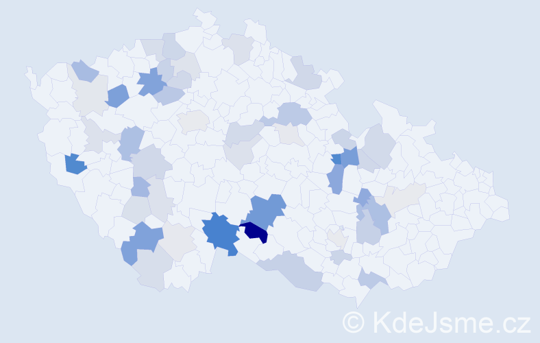 Příjmení: 'Šána', počet výskytů 117 v celé ČR