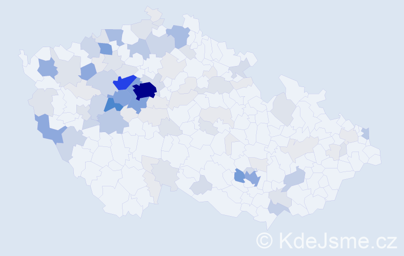 Příjmení: 'Perglová', počet výskytů 351 v celé ČR