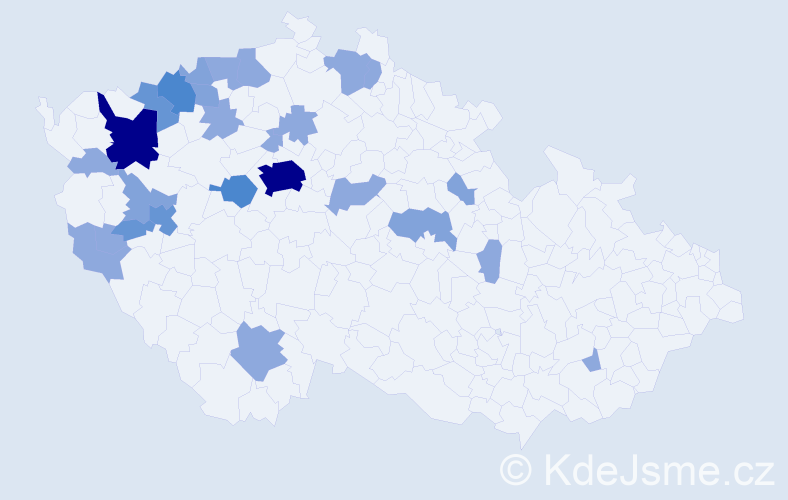 Příjmení: 'Hasenöhrlová', počet výskytů 57 v celé ČR