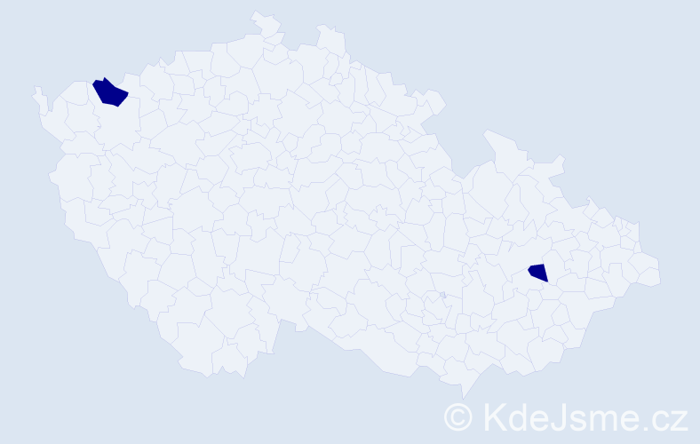 Příjmení: 'Wirlitsch', počet výskytů 2 v celé ČR